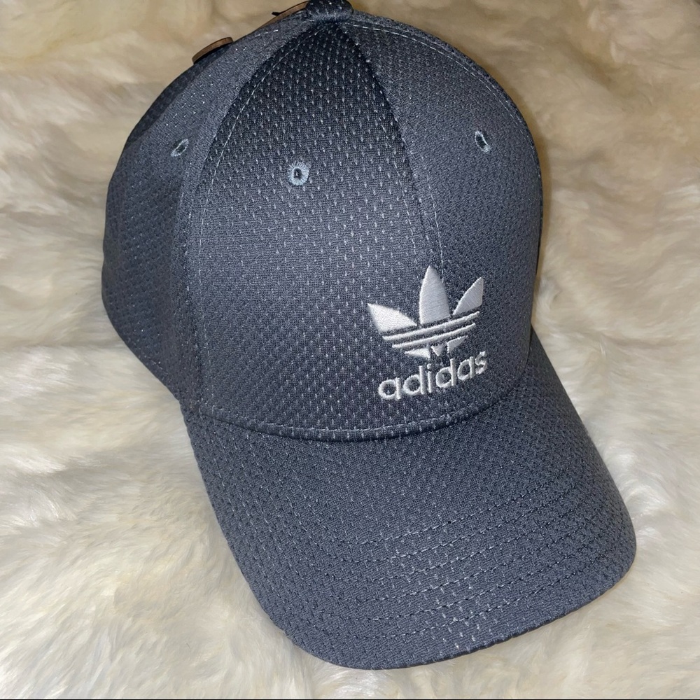 NWT Adidas Stretch Fit Sonic Grey Hat